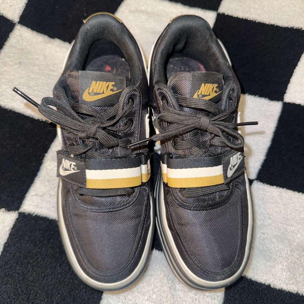 Nike Vandal 2.0 Black and Gold Platform - Picture 2 of 2